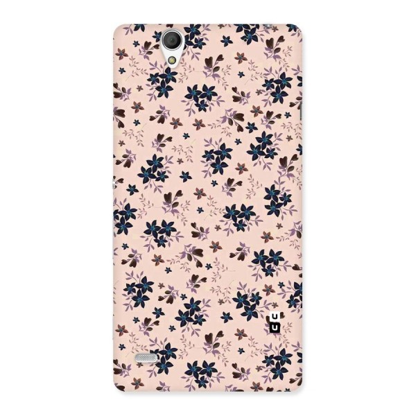 Blue Peach Floral Back Case for Sony Xperia C4