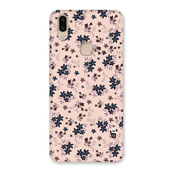 Blue Peach Floral Back Case for Vivo V9