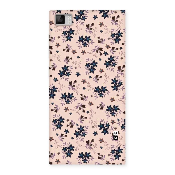 Blue Peach Floral Back Case for Xiaomi Mi3