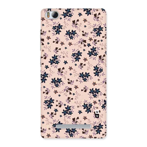 Blue Peach Floral Back Case for Xiaomi Mi4i