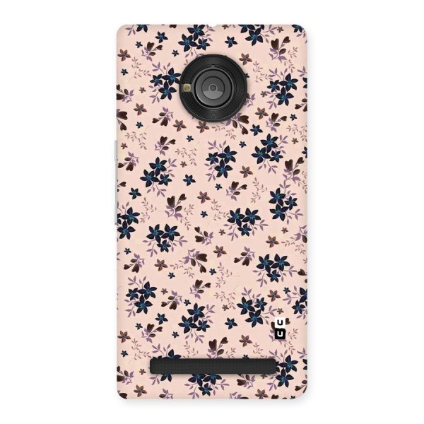 Blue Peach Floral Back Case for Yu Yuphoria