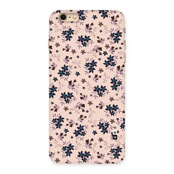 Blue Peach Floral Back Case for iPhone 6 Plus 6S Plus