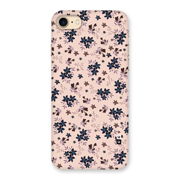 Blue Peach Floral Back Case for iPhone 7