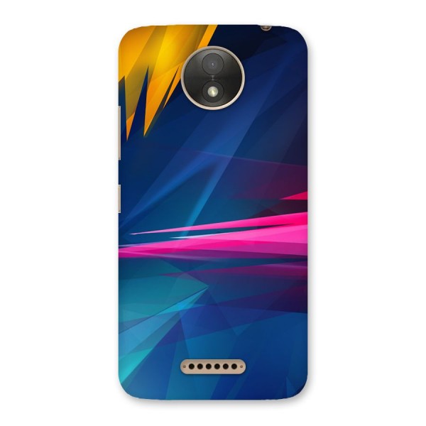 Blue Red Abstract Back Case for Moto C Plus