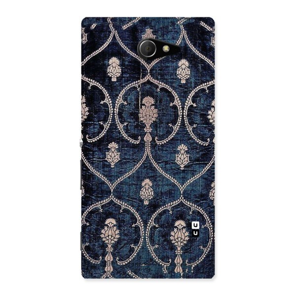 Blue Shade Rug Back Case for Sony Xperia M2