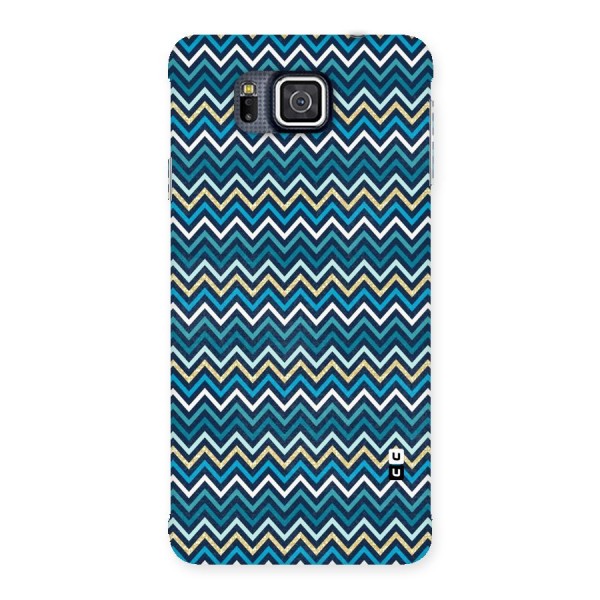 Blue Shades Chevron Pattern Back Case for Galaxy Alpha