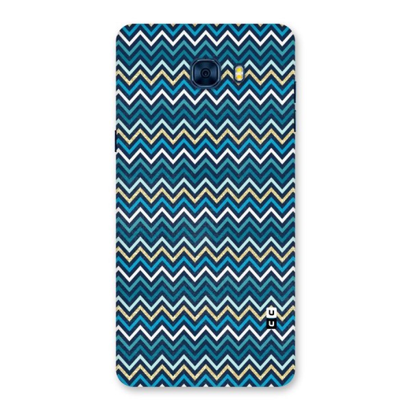 Blue Shades Chevron Pattern Back Case for Galaxy C7 Pro