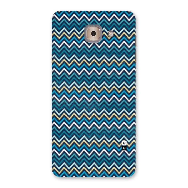 Blue Shades Chevron Pattern Back Case for Galaxy J7 Max