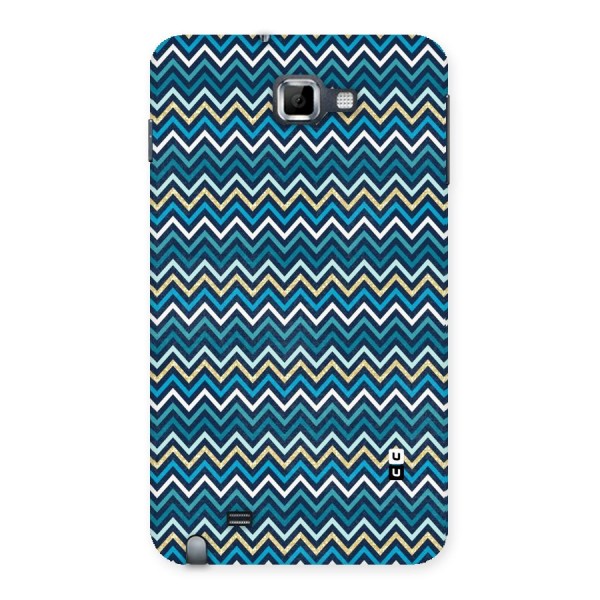 Blue Shades Chevron Pattern Back Case for Galaxy Note