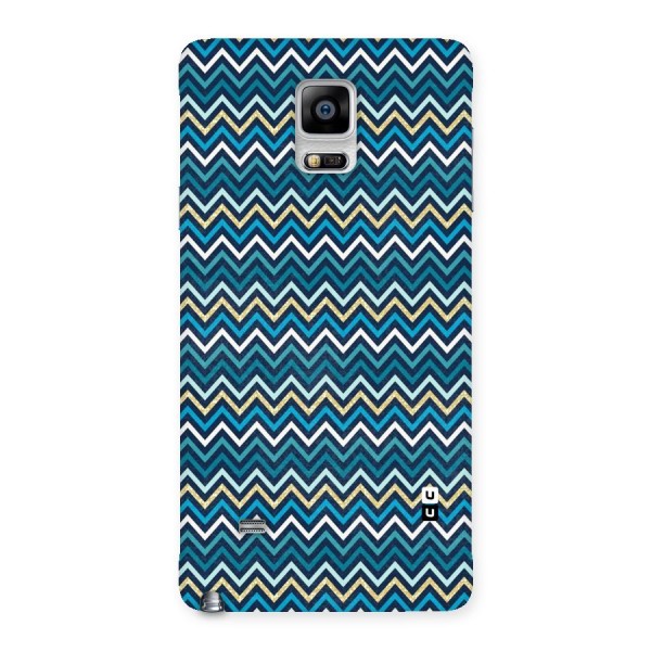 Blue Shades Chevron Pattern Back Case for Galaxy Note 4