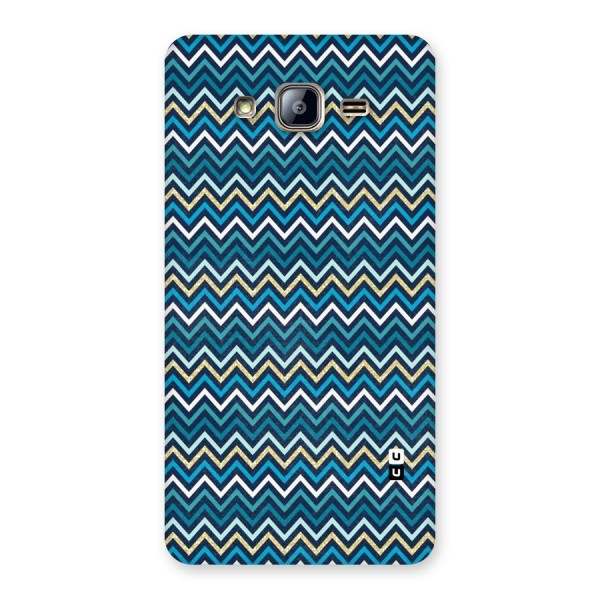 Blue Shades Chevron Pattern Back Case for Galaxy On5