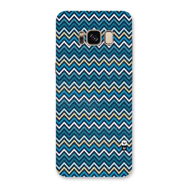 Blue Shades Chevron Pattern Back Case for Galaxy S8