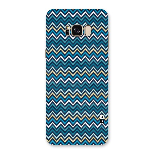 Blue Shades Chevron Pattern Back Case for Galaxy S8 Plus