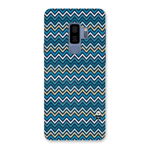 Blue Shades Chevron Pattern Back Case for Galaxy S9 Plus