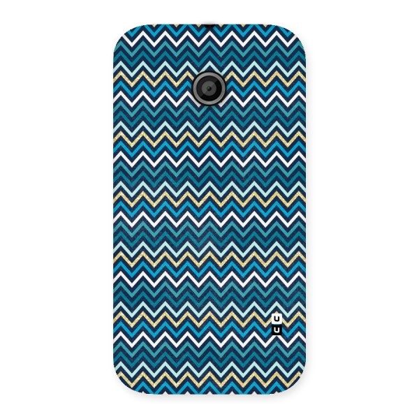 Blue Shades Chevron Pattern Back Case for Moto E