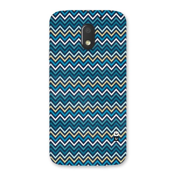 Blue Shades Chevron Pattern Back Case for Moto E3 Power