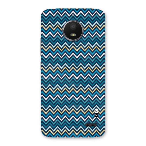 Blue Shades Chevron Pattern Back Case for Moto E4