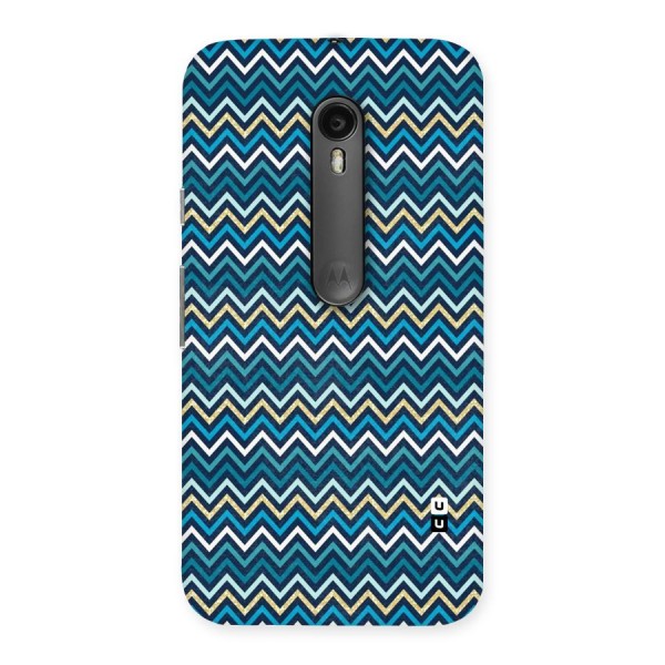 Blue Shades Chevron Pattern Back Case for Moto G3