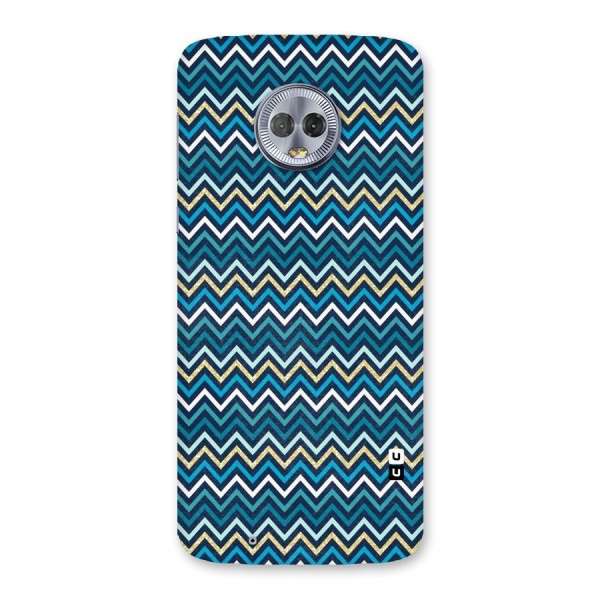 Blue Shades Chevron Pattern Back Case for Moto G6