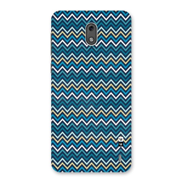 Blue Shades Chevron Pattern Back Case for Nokia 2