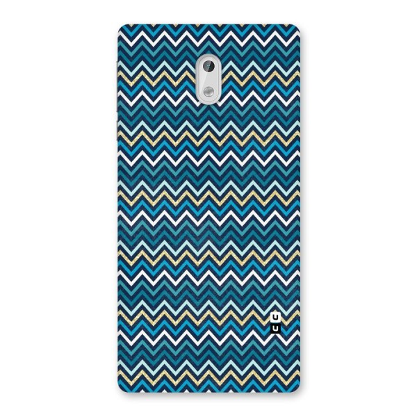 Blue Shades Chevron Pattern Back Case for Nokia 3