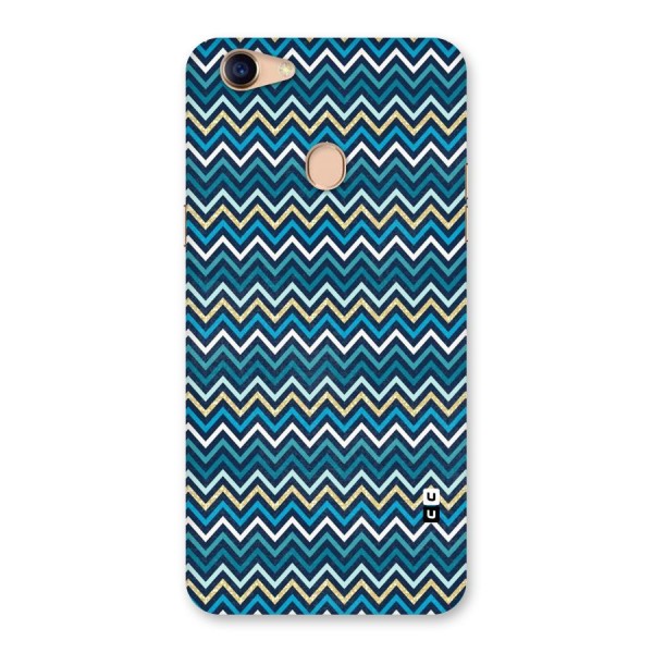 Blue Shades Chevron Pattern Back Case for Oppo F5