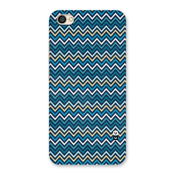 Blue Shades Chevron Pattern Back Case for Redmi Y1 Lite