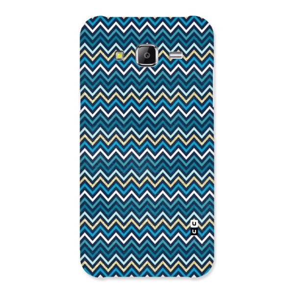 Blue Shades Chevron Pattern Back Case for Samsung Galaxy J5