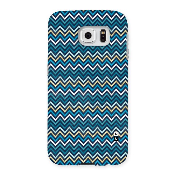 Blue Shades Chevron Pattern Back Case for Samsung Galaxy S6