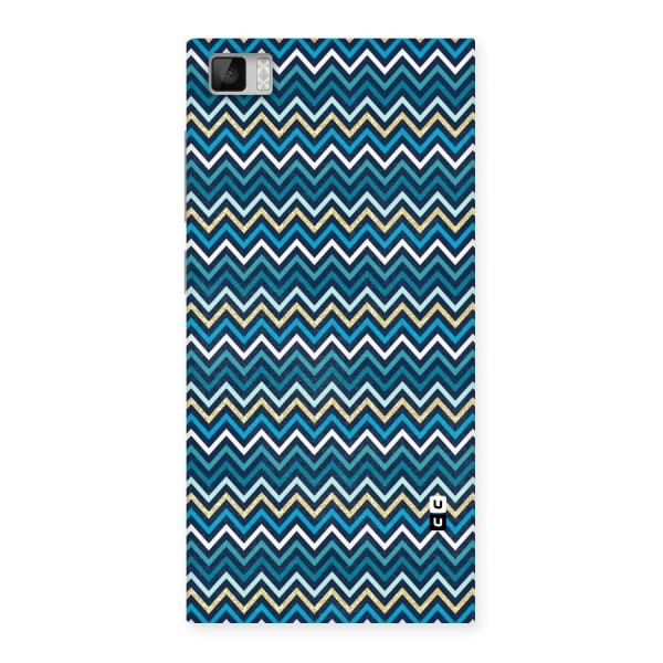 Blue Shades Chevron Pattern Back Case for Xiaomi Mi3