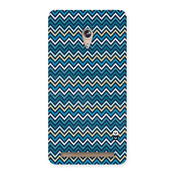 Blue Shades Chevron Pattern Back Case for Zenfone 6