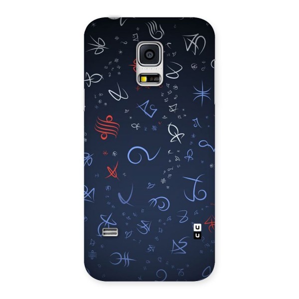 Blue Symbols Back Case for Galaxy S5 Mini