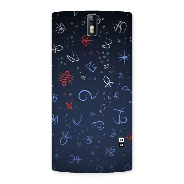 Blue Symbols Back Case for One Plus One