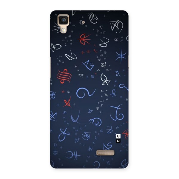 Blue Symbols Back Case for Oppo R7