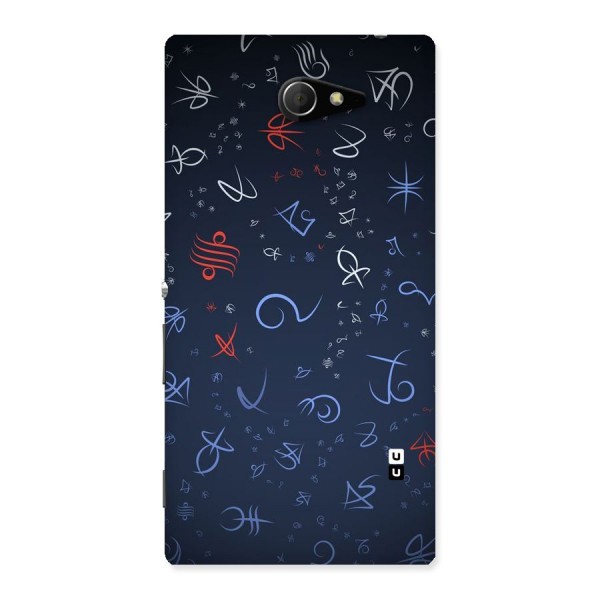 Blue Symbols Back Case for Sony Xperia M2