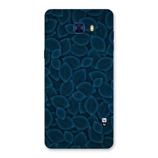 Blue Thin Leaves Back Case for Galaxy C7 Pro