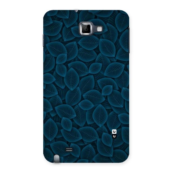 Blue Thin Leaves Back Case for Galaxy Note