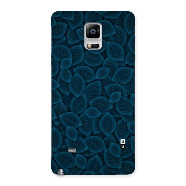 Blue Thin Leaves Back Case for Galaxy Note 4