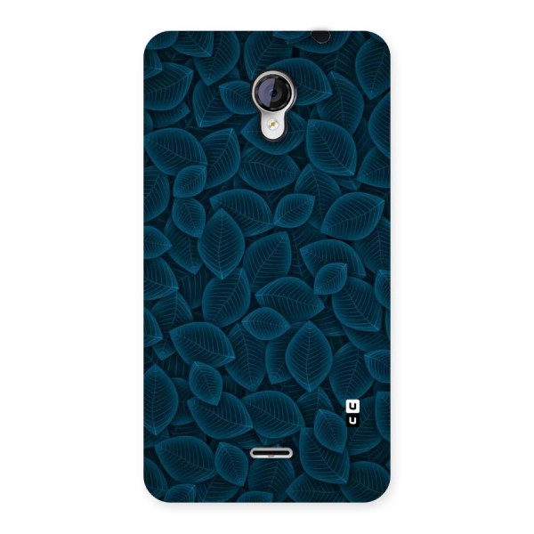 Blue Thin Leaves Back Case for Micromax Unite 2 A106