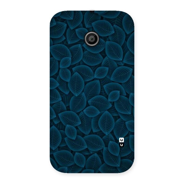 Blue Thin Leaves Back Case for Moto E