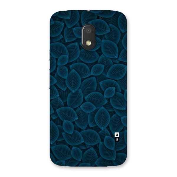 Blue Thin Leaves Back Case for Moto E3 Power