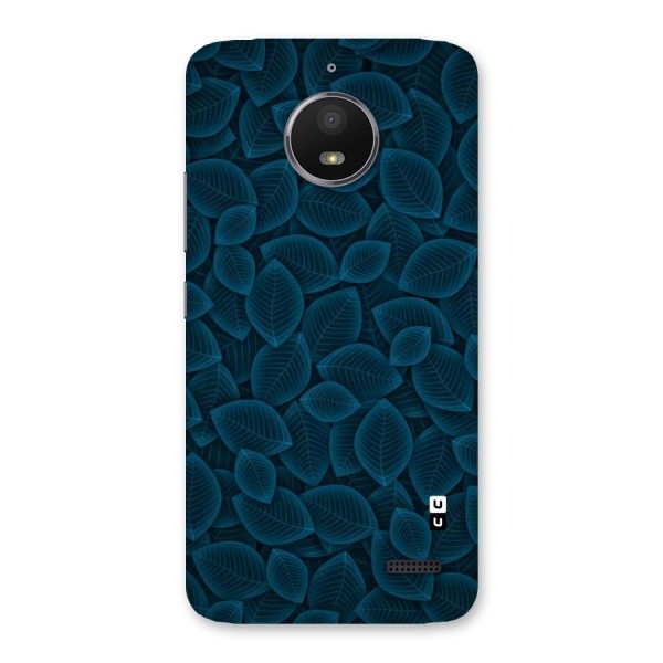 Blue Thin Leaves Back Case for Moto E4