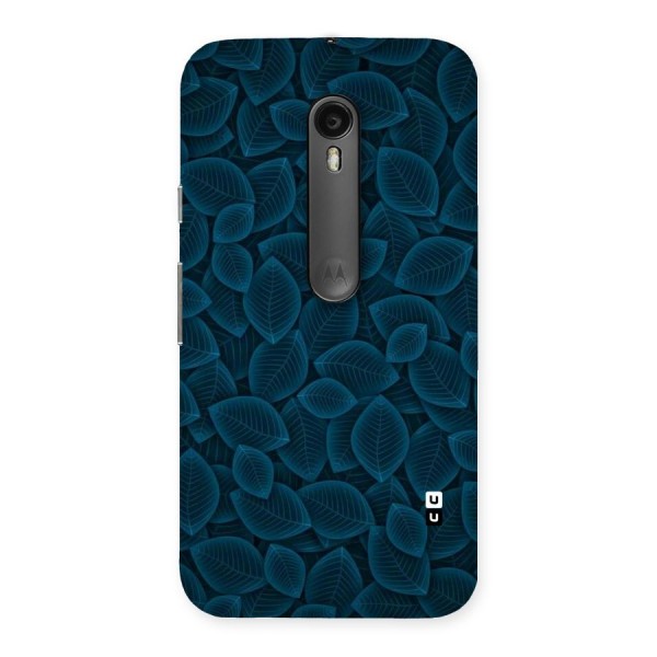 Blue Thin Leaves Back Case for Moto G3