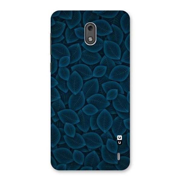 Blue Thin Leaves Back Case for Nokia 2