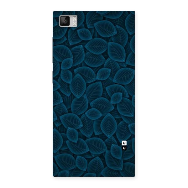 Blue Thin Leaves Back Case for Xiaomi Mi3