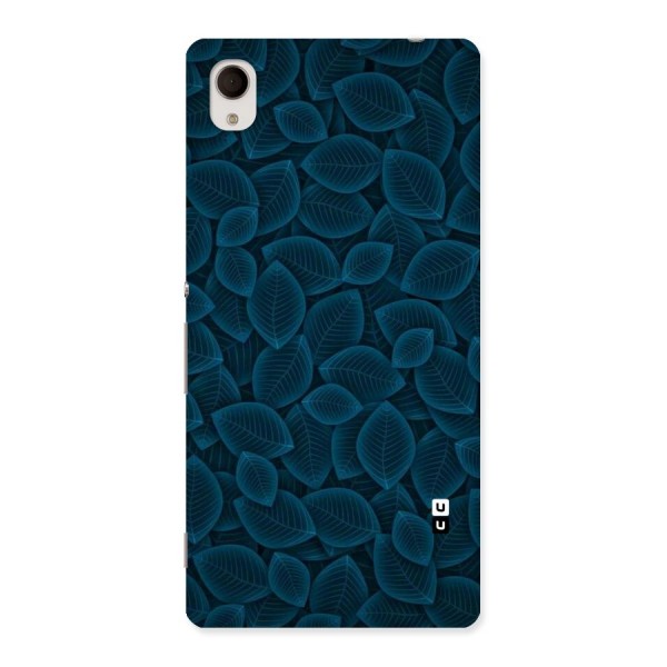 Blue Thin Leaves Back Case for Xperia M4 Aqua