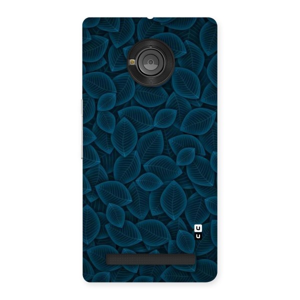 Blue Thin Leaves Back Case for Yu Yuphoria