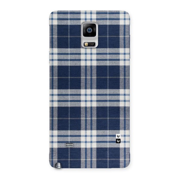 Blue White Check Back Case for Galaxy Note 4