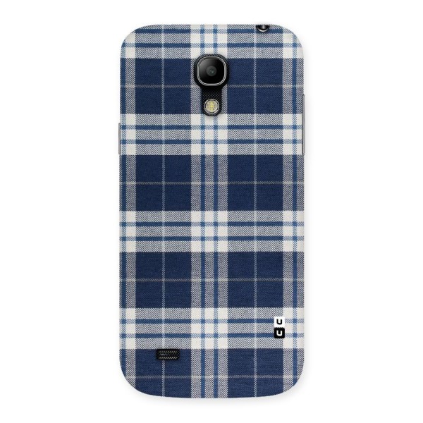 Blue White Check Back Case for Galaxy S4 Mini