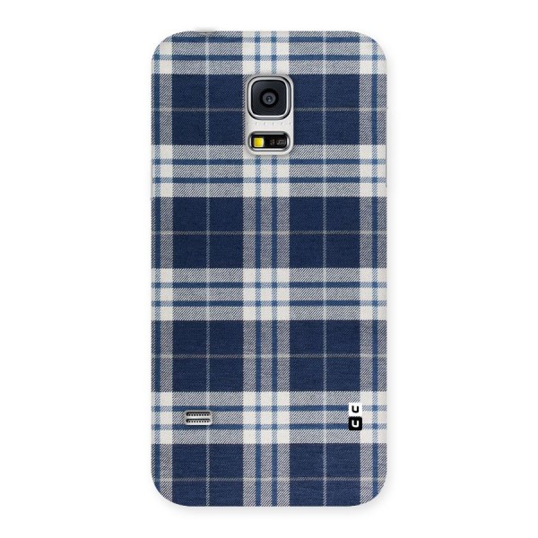 Blue White Check Back Case for Galaxy S5 Mini